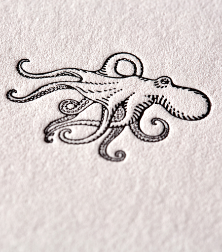 Hieronymus letterheads letterhead octopus a4 white red 50 sheets a000176 detail1