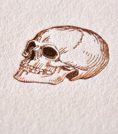 Hieronymus letterheads letterhead skull a4 white red 50 sheets a000180 detail1