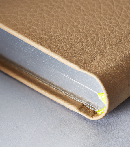 Hieronymus notebooks leather notebook h4 cow leather camel a000660 detail1
