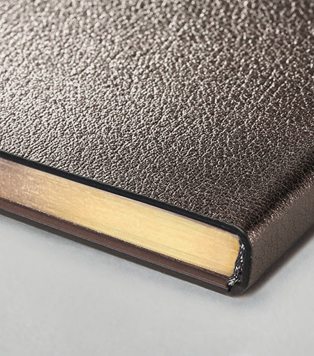 Hieronymus notebook soft notebooks leather notebook soft h4 metallic bronze a005705 h4
