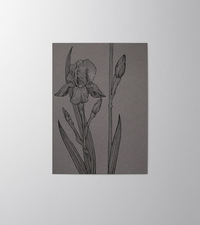 Hieronymus Condolence Greetingcards Greeting Card Graphite Black A005830