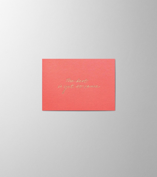Hieronymus Greetingcards Greeting Card The Best Is Yet To Come Neon Pink Small A005856 A005856 Neon Pink.jpg