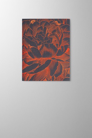 Hieronymus Writing Pads Writing Pad H5 Paeonia Dark Blue Orange A005875