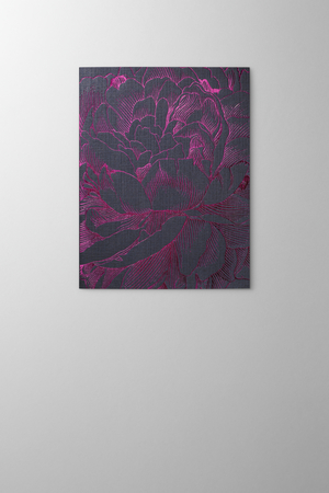Hieronymus Writing Pads Writing Pad H5 Paeonia Dark Blue Pink A005302 H5