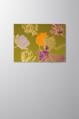 Hieronymus Greetingcards Mother's Day Easter Greeting Card Tulipa Lime Gold A005643 