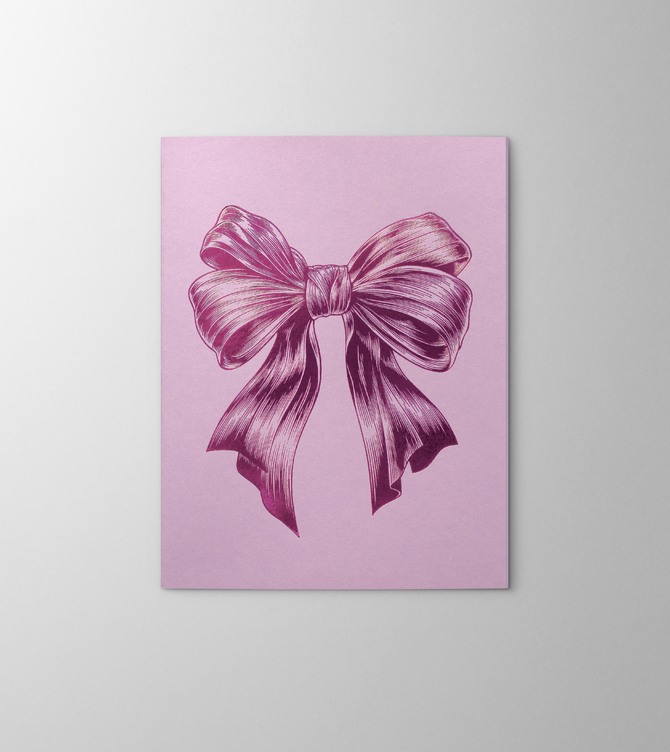 Hieronymus Greetingcards Christmas Birth Greeting Card Festive Bow Lilac A005936 Greeting Card Detailestive Bow Lilac.jpg