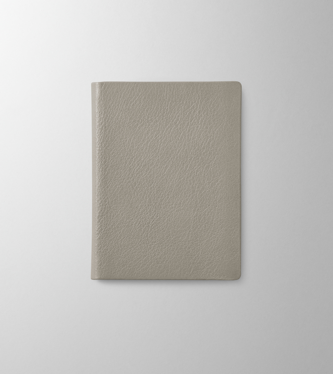 Hieronymus Notebooks Leather Notebook H6 Leather Light Grey A000690 H6
