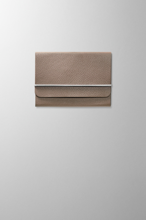 Hieronymus Small Leather Goods Business Card Holder Taupe A004871 Totalview
