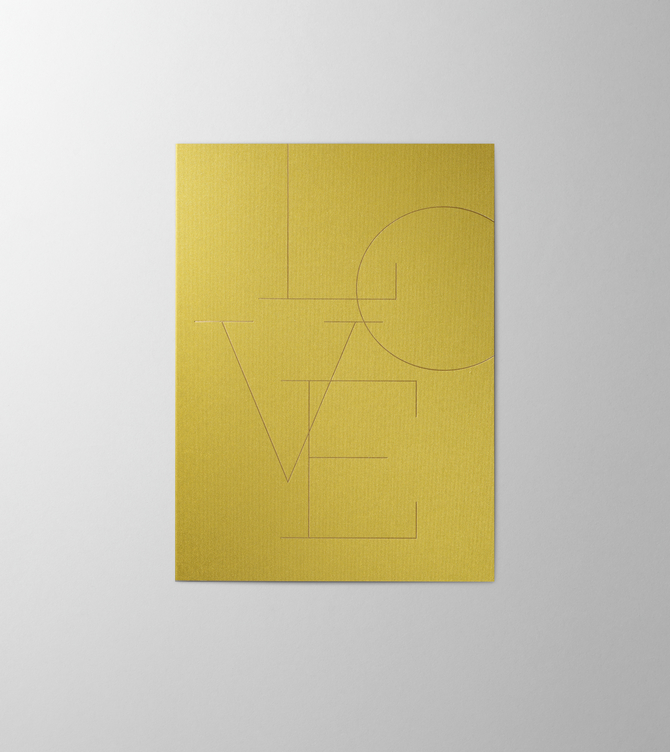 Hieronymus Greetingcards Valentine's Day Greeting Card Love Letters lime A005295 A5