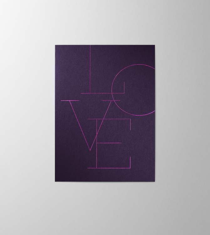 Hieronymus Valentine's Day Greetingcards Greeting Card Love Letters Dark Violet Pink A005296 A5