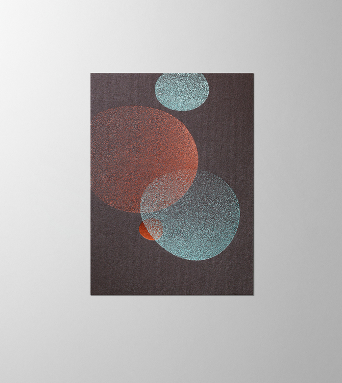 Hieronymus Greeting Card Reflections Black Turquoise A005497 A005497.jpg