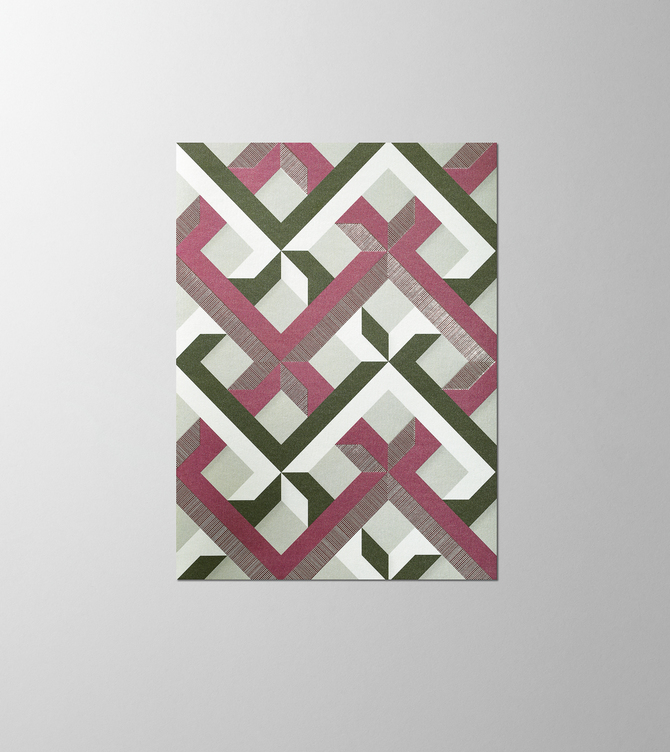 Hieronymus Greetingcards Christmas Greeting Card Weaves Reseda Silver A005546 A005546 A.jpg