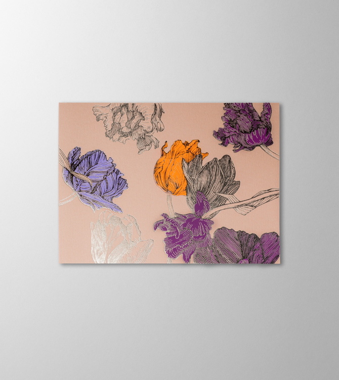Hieronymus Mother's Day Easter Birthday Greetingcards Greeting Card Tulipa Rosewood Silver A005644 
