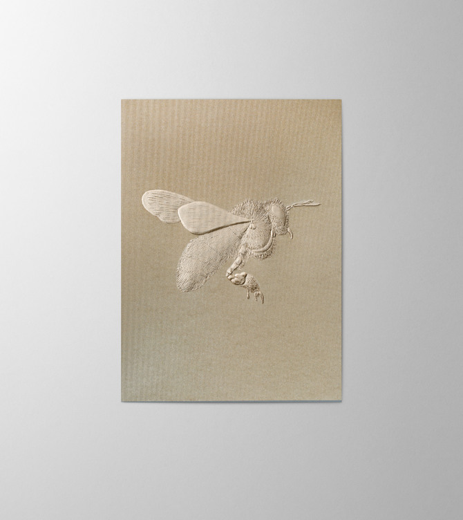 Hieronymus Greetingcards Easter Greeting Card Bee Light Gold A005759 A005759.jpg