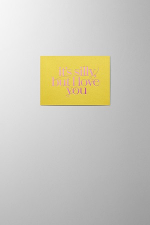 Hieronymus Small A6 Greeting Card It's silly but I love you Lime Gold Small A005838 A005838 Lime.jpg