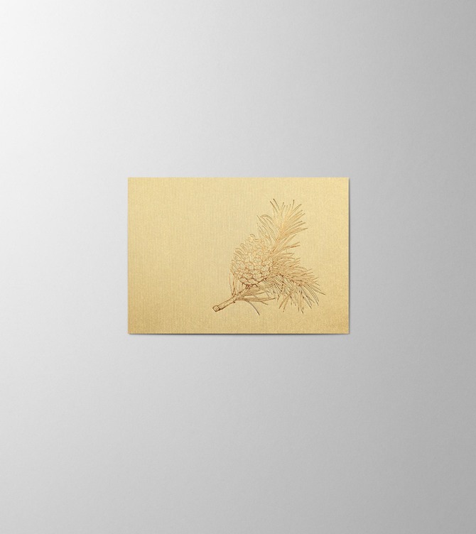 Hieronymus Small A6 Greeting Card Pine Gold small A005850 A005850 Gold.jpg