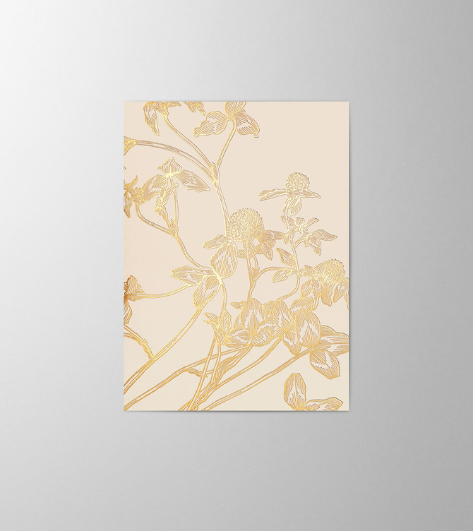 Hieronymus Greetingcards New Year Greeting Card Trifolium Pratense Biscuit A005867 