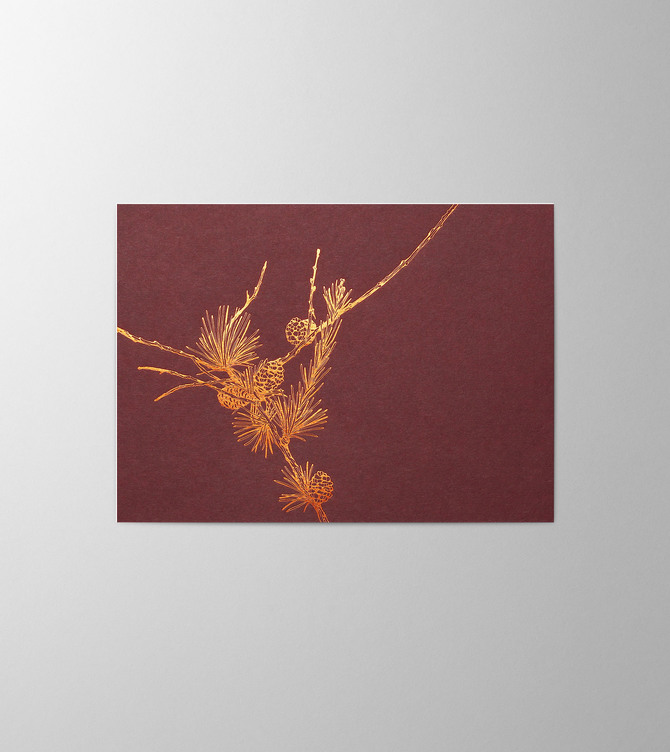 Hieronymus Christmas Greetingcards Greeting Card Larix Maple Red A005879 