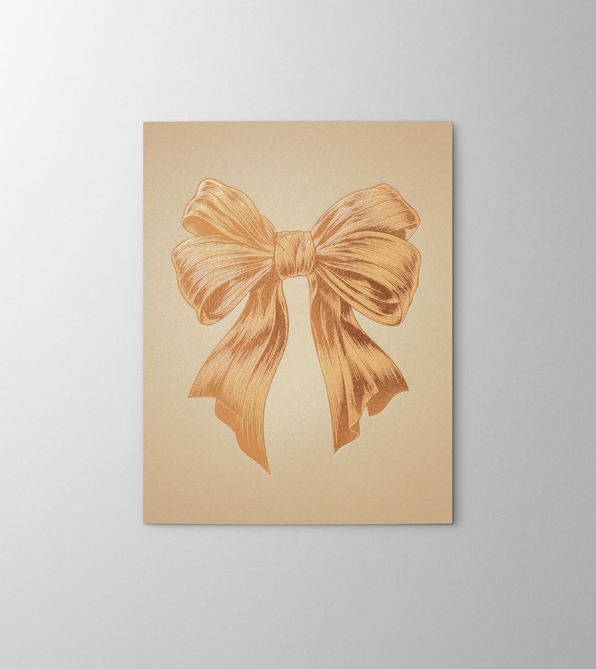 Hieronymus Greetingcards Christmas Greeting Card Festive Bow Biscuit A005900 Greeting Card Detailestive Bow Biscuit
