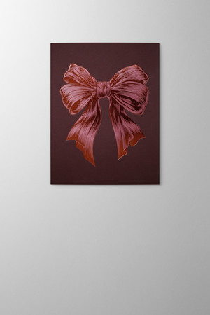 Hieronymus Greetingcards Christmas Greeting Card Festive Bow Bordeaux A005902 Greeting Card Detailestive Bow Bordeaux