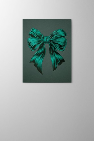 Hieronymus Greetingcards Christmas Greeting Card Festive Bow Dark Green A005903 Greeting Card Detailestive Bow Dark Green