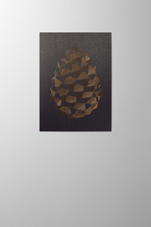 Hieronymus Christmas Greetingcards Greeting Card Pine Cone Black A000623 A5