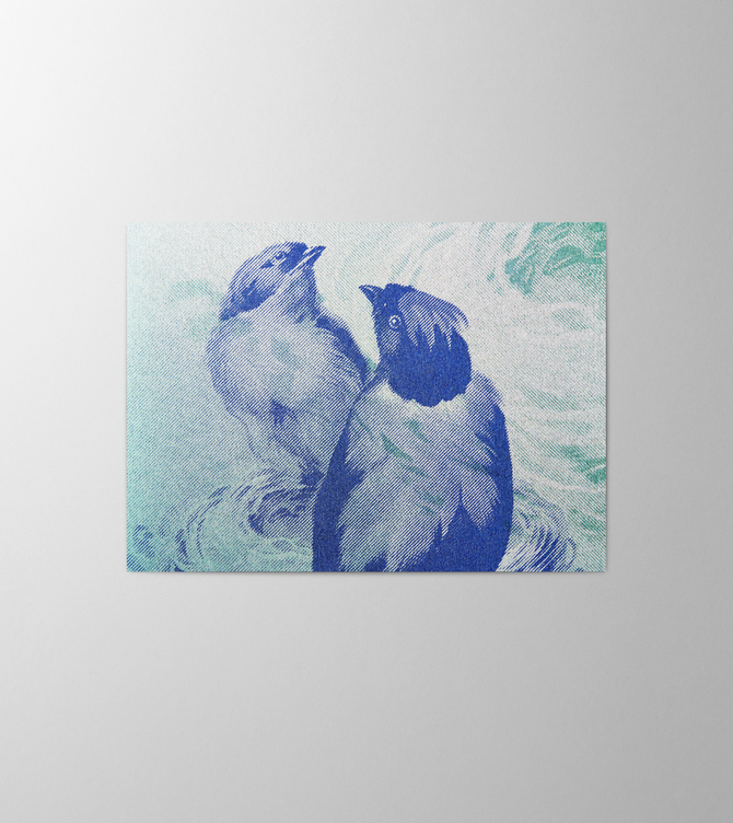 Hieronymus Valentine's Day Greetingcards Greeting Card Lovebirds Mint A003554 A5