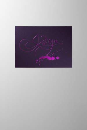 Hieronymus Greetingcards Valentine's Day Greeting Card I love you dark violet A005290 A5