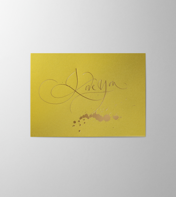 Hieronymus Greetingcards Valentine's Day Greeting Card I love you lime A005291 A5