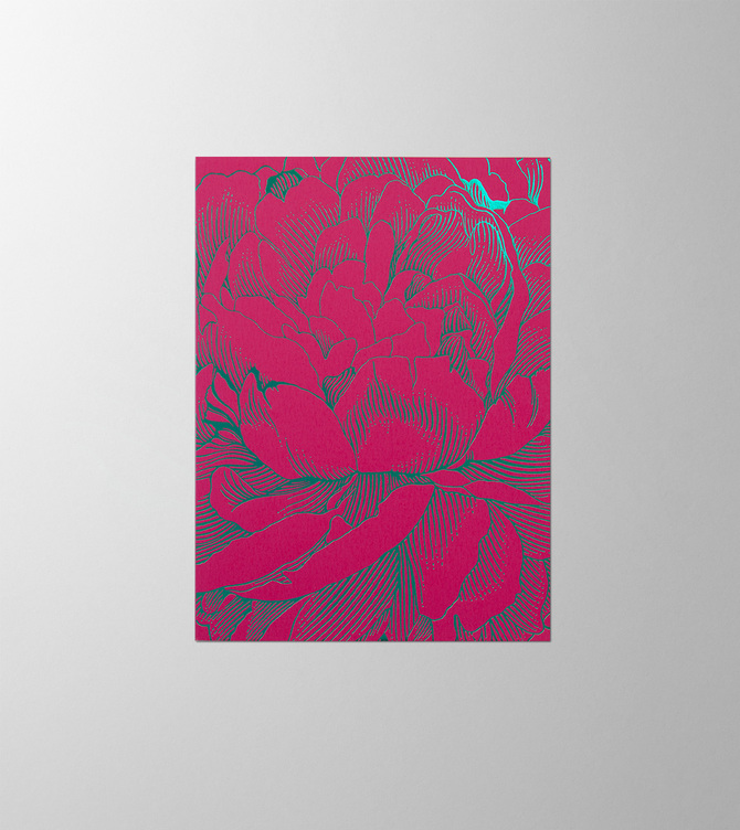 Hieronymus Mother's Day Birthday Greetingcards Greeting Card Paeonia Pink A005356 