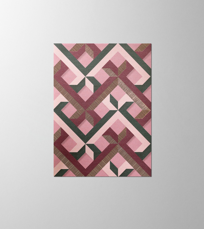 Hieronymus Christmas Greetingcards Greeting Card Weaves Mauve Copper A005545 A005545 A.jpg