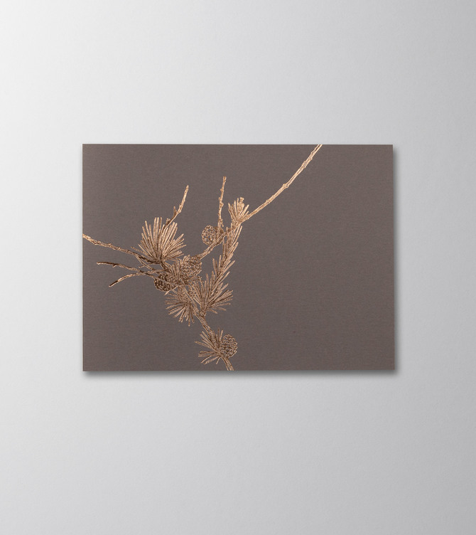 Hieronymus Greetingcards Christmas Greeting Card Larix Dark Mauve A005663 A005663 A.jpg