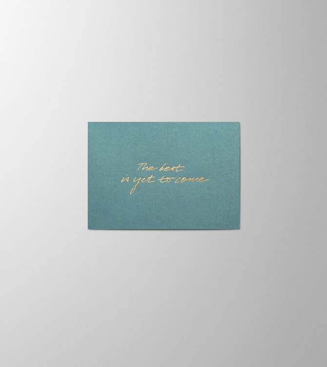Hieronymus Small A6 New Year Greeting Card The Best Is Yet To Come Petrol Small A005855 A005855 Petrol.jpg